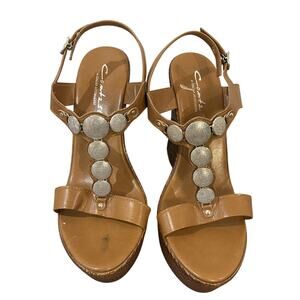 Contesa Studded Strappy Wedges Women's size 9.5